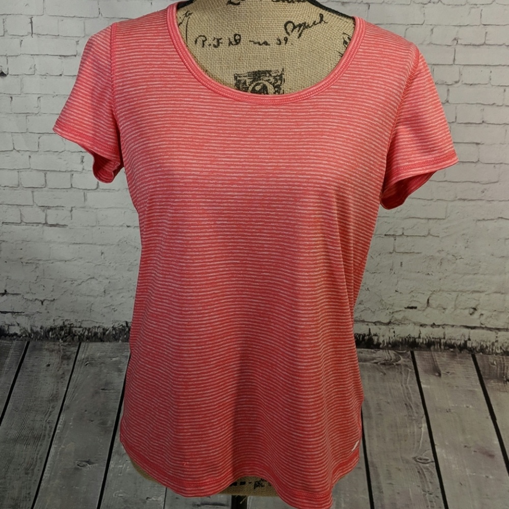 JOE FRESH Tangerine Striped Shirt